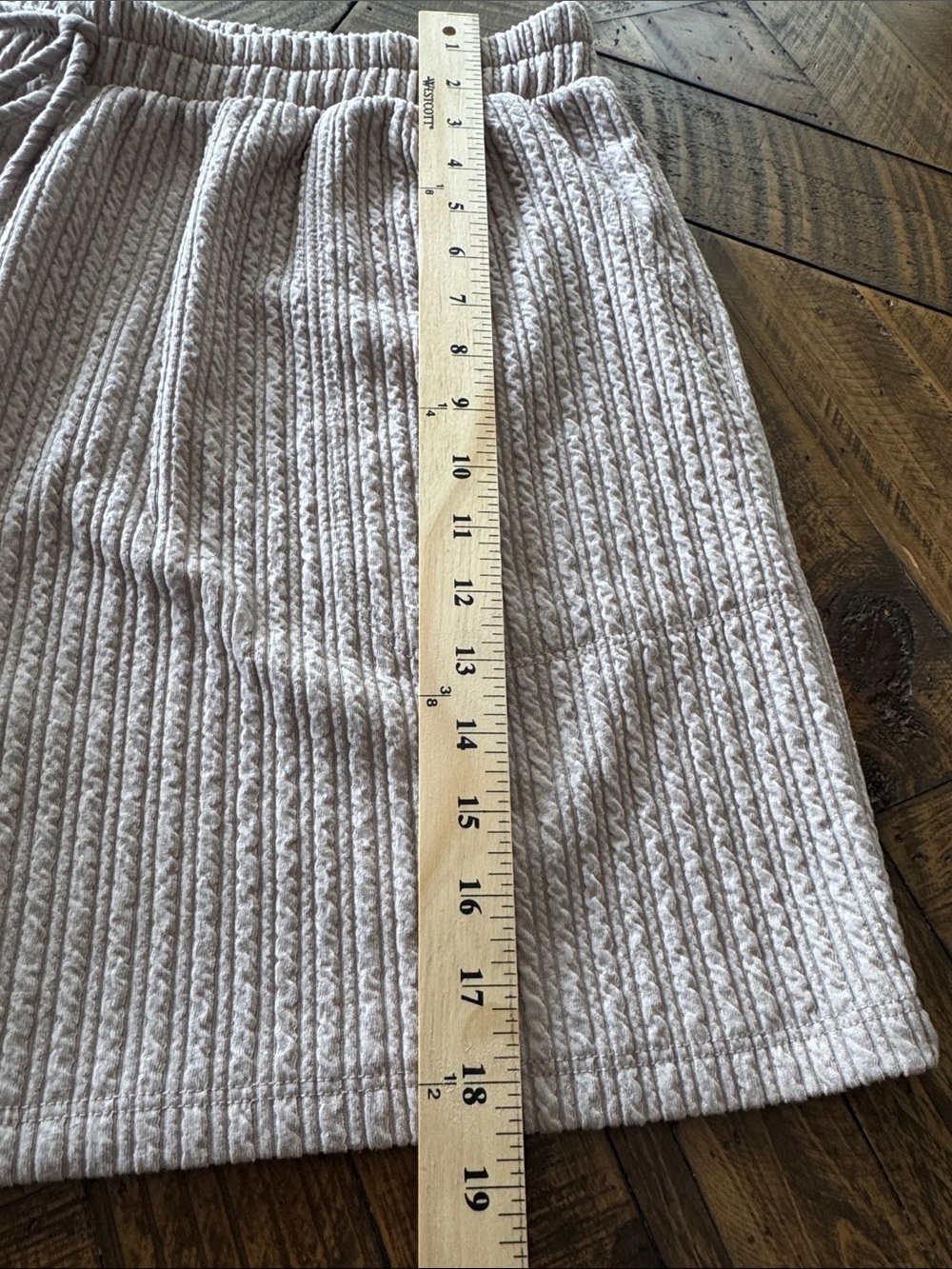 Discount Divas Taupe Textured Knit Short Set Sz XL - Picture 10 of 10